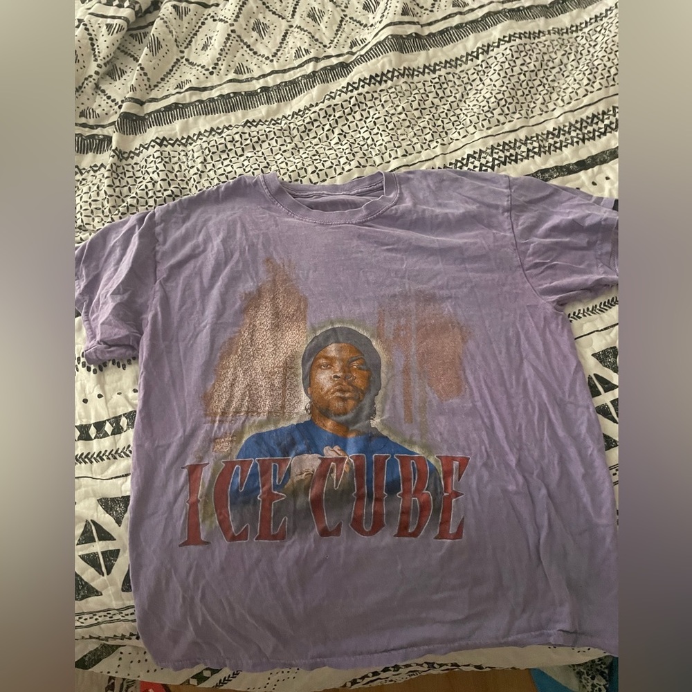 purple ice cube short sleeved shirt